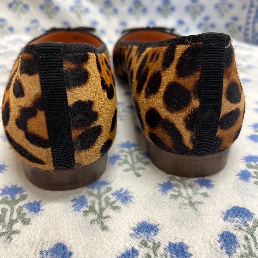 NIB J.Crew leopard print calf hair ballet flats - Picture 10 of 16